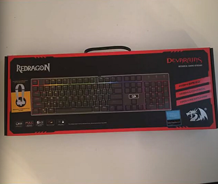 Redragon K556 RGB Mechanical Gaming Keyboard 104 Sta. Keys Aluminum Base-Black