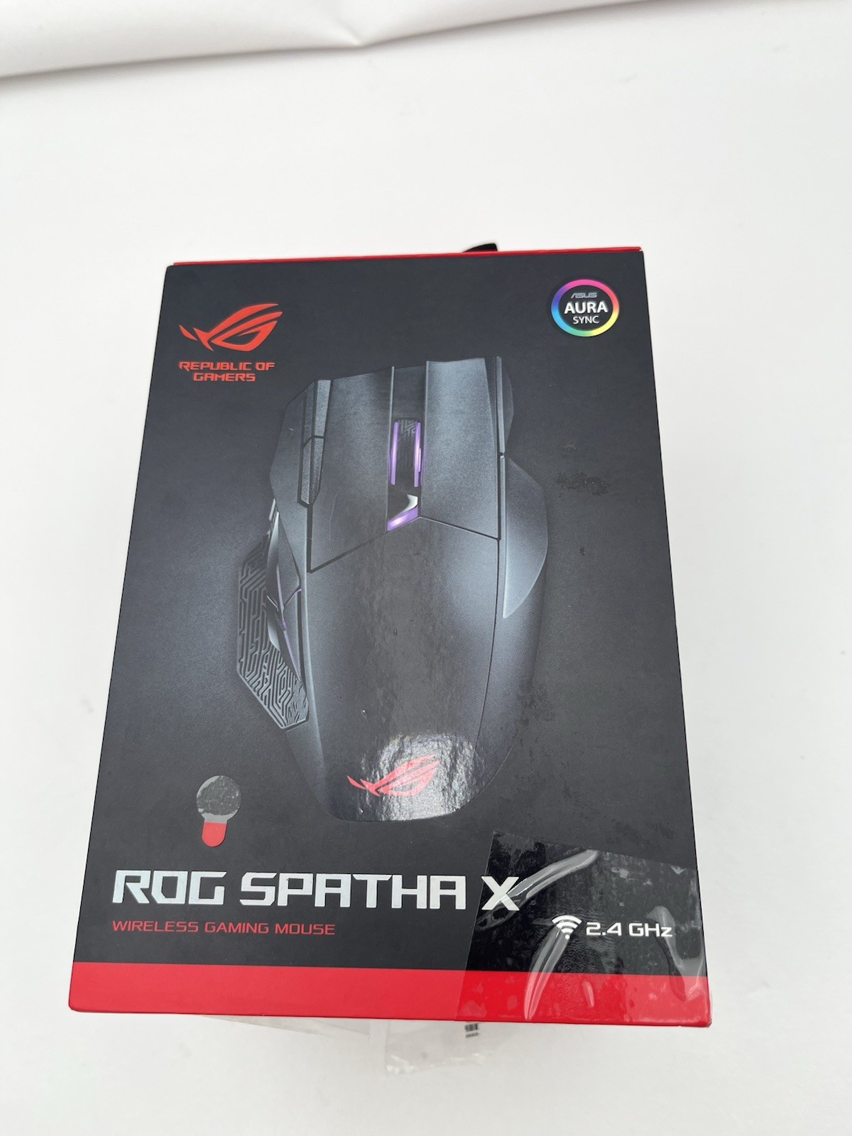 ASUS ROG Spatha Wireless MMO Gaming Mouse P707 Charging Dock Case Open Box