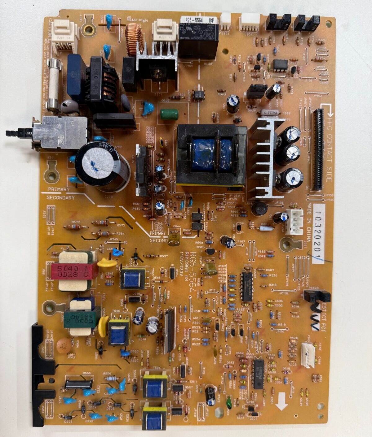 HP LaserJet 2200D Laser Printer Power Supply Board RG5-5564 RH10960