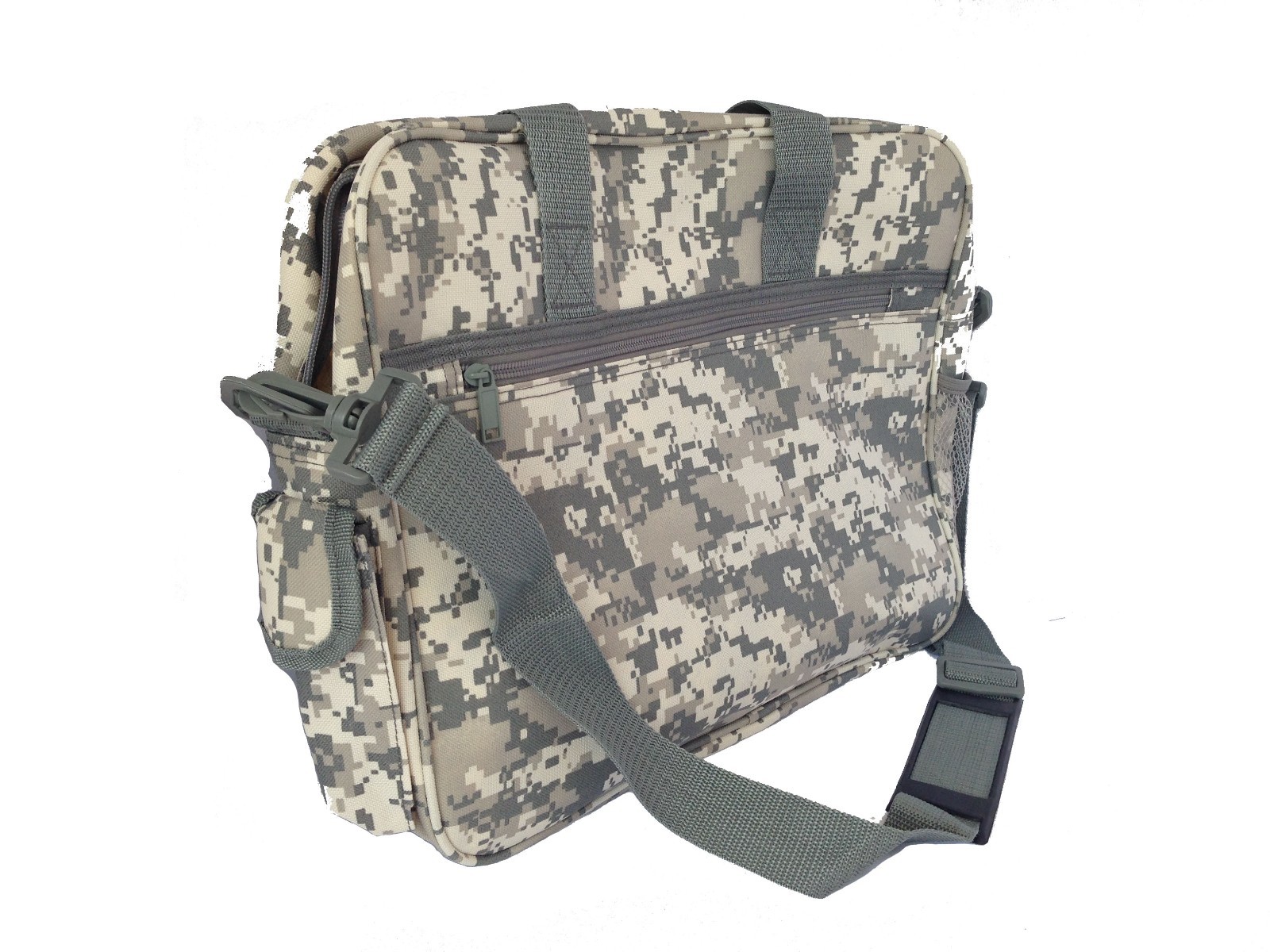 Deluxe Digital Gray Camouflage Portfolio Laptop Bag Case, Tablet Messenger Bag