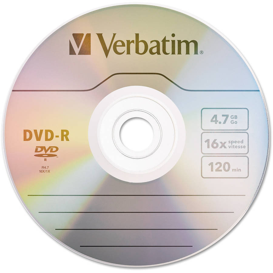 25 VERBATIM Blank DVD-R DVDR 16X 4.7GB Logo Branded Media Disc in Paper Sleeves