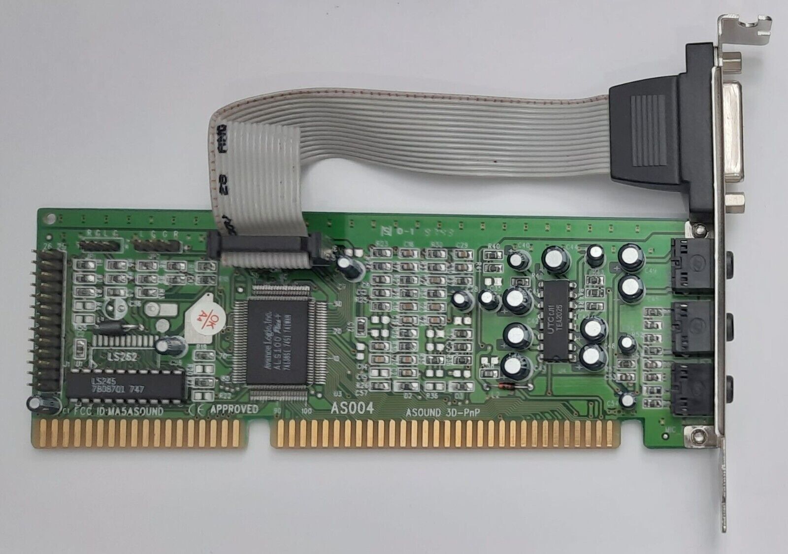 D&B ASOUND 3D-PNP ISA Sound Card (Avance Logic ALS100+, AS004, Retro, 1997)