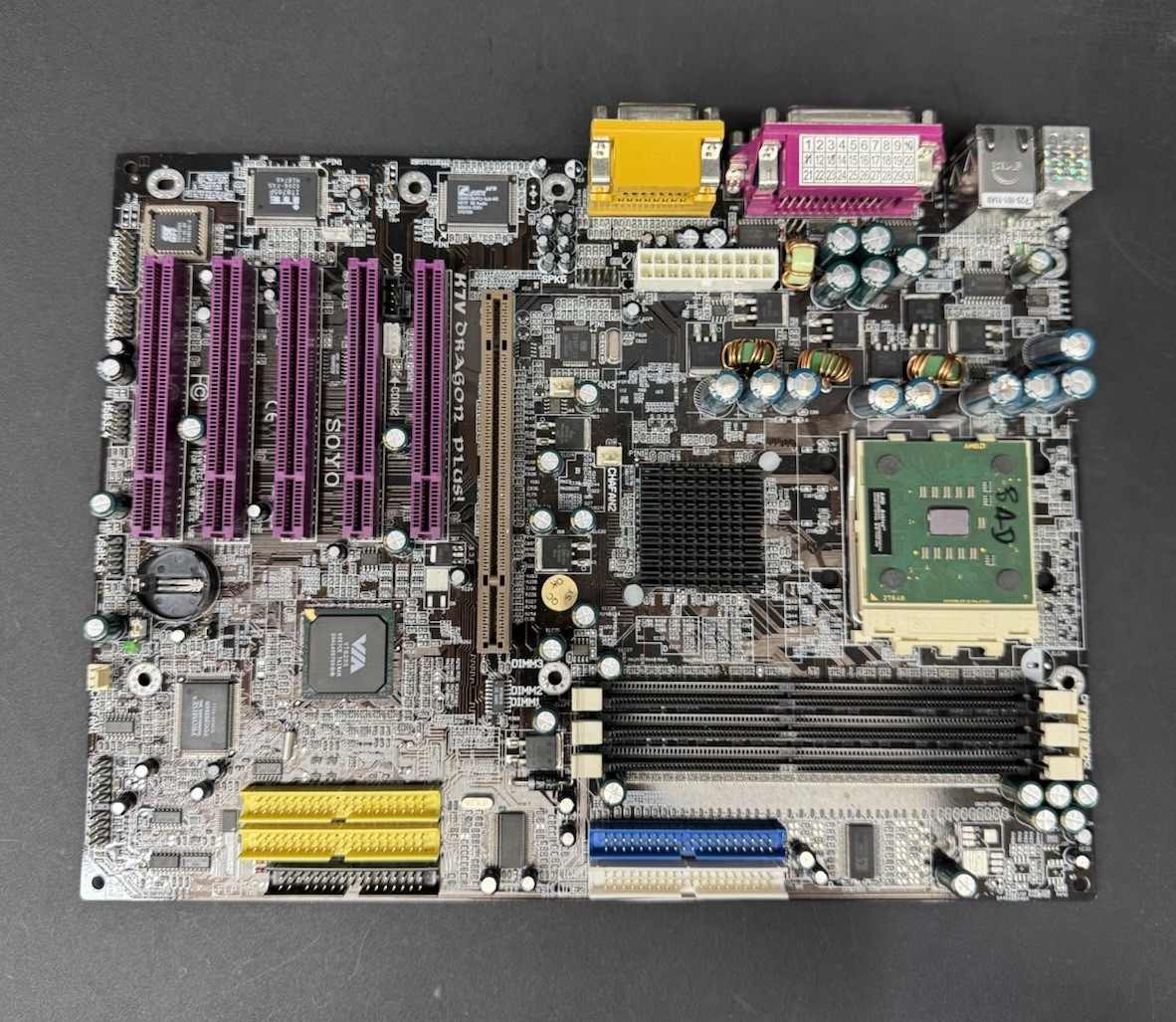SOYO SY-K7V Dragon Plus Socket 462 Motherboard AMD Athlon XP – For Parts, *1