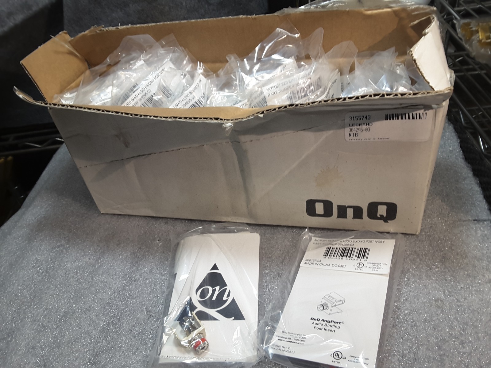 (23) LEGRAND ON-Q 364295-03 ANYPORT AUDIO BINDING POST JACK  NEW NOS SALE $49