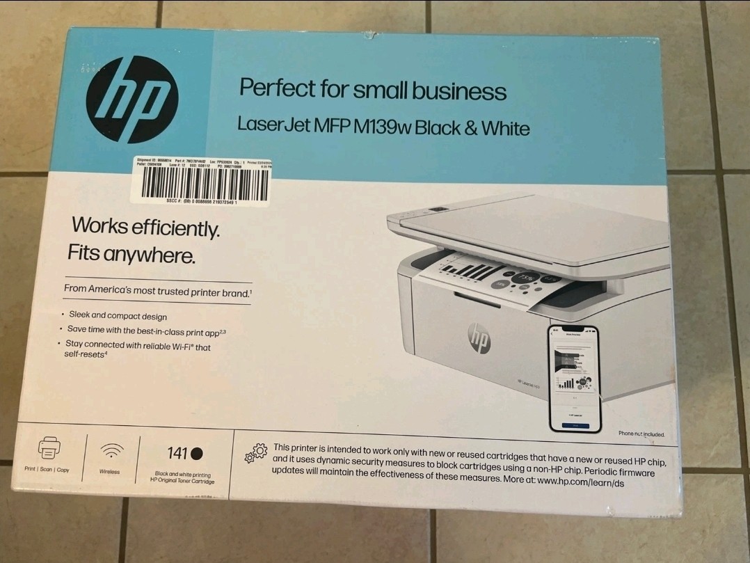 HP MFP M139w LaserJet Monochrome Wireless All-in-One Laser Printer, Copy, Scan™