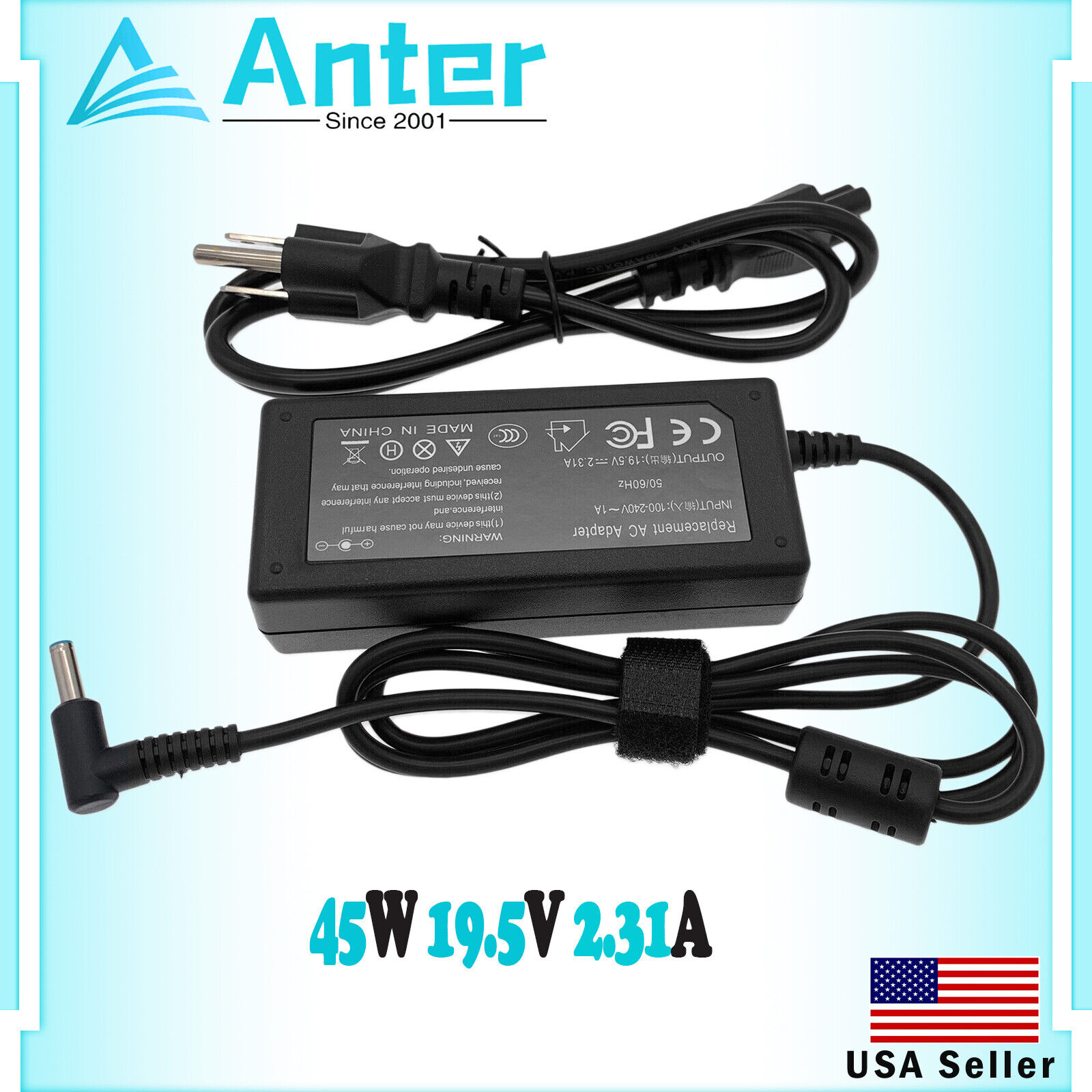 New 45W AC Adapter Charger For HP TPN-LA15 TPN-DA16 17-CN w/PC Power Supply Cord