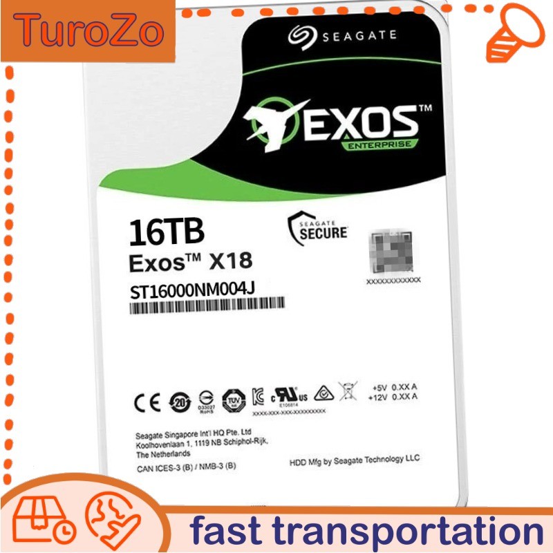 New16TB Seagate ST16000NM004J Exos X18 7200 RPM 3.5" 265MB SAS Hard Drive HDD