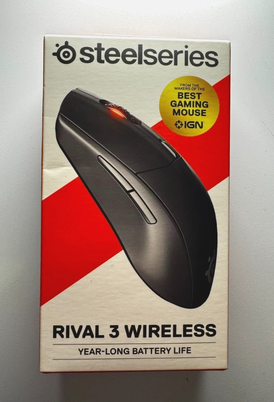 SteelSeries Rival 3 Wireless Gaming Mouse  18,000 CPI, Bluetooth/USB, RGB, Black