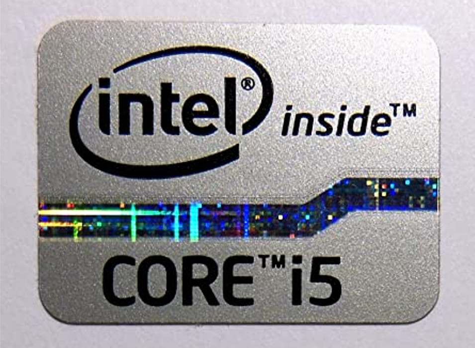 50 PCS Intel Core i5 Silver Sticker Case Badge Genuine USA Lot Wholesale OEM