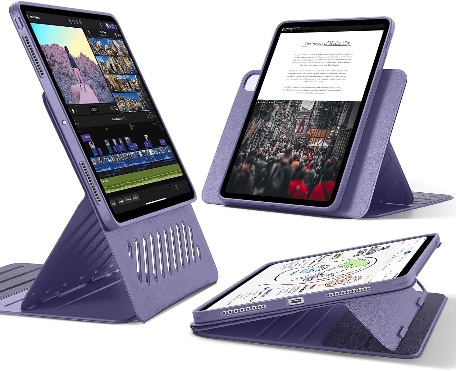 ESR iPad Pro 13"  M4 2024 Rotating Case Removable Magnetic Cover Shift Series