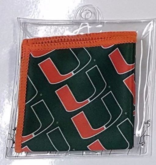 Miami Hurricanes High Quality Microfiber & Silk Cleaning Cloth Cell, Glasses Etc