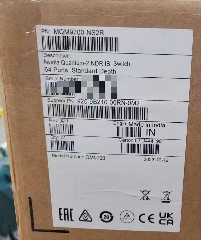 New Nvidia MQM9700-NS2R Quantum-2 NDR IB Switch 64 Port Infiniband Switch
