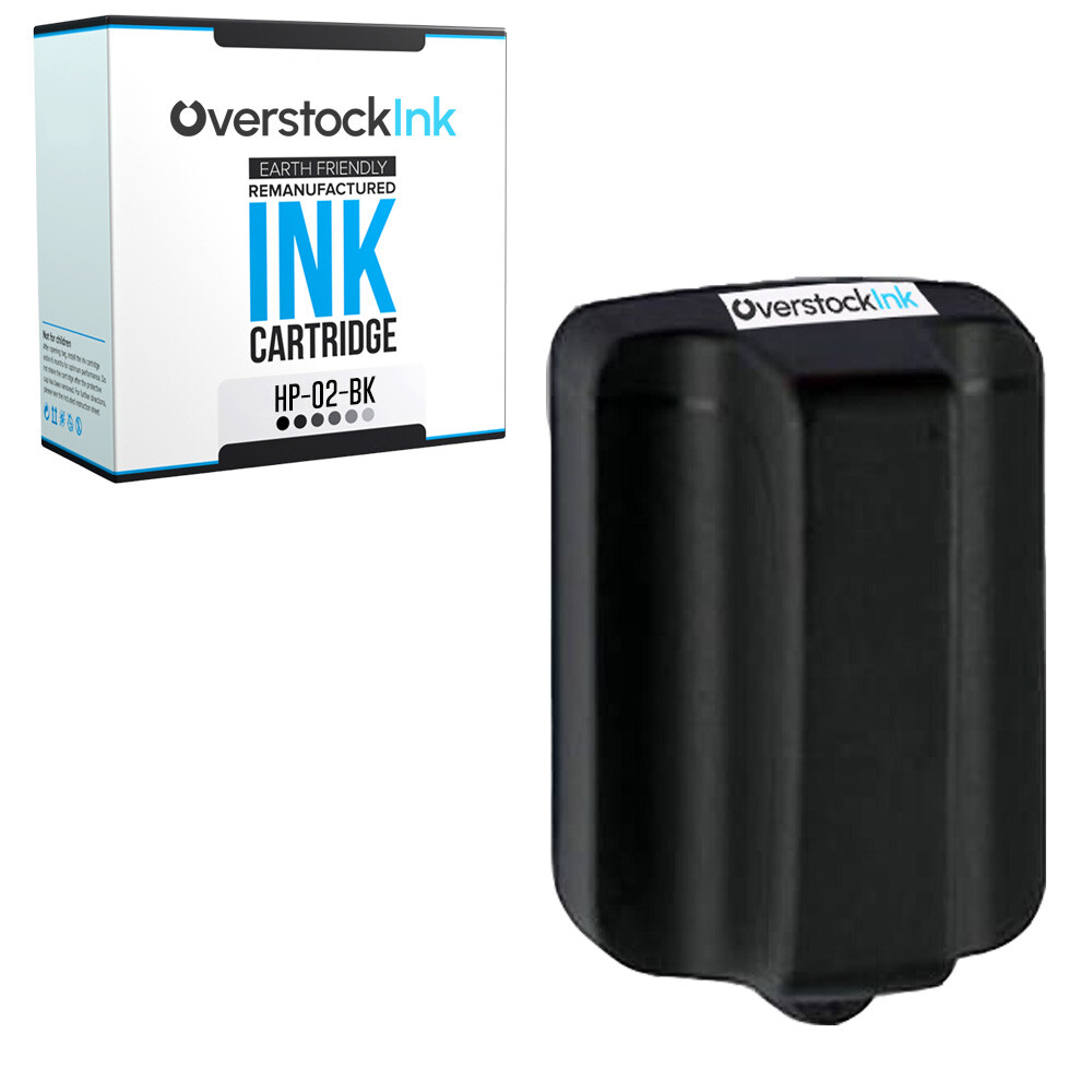 1-Pack Compatible OSI HP 02 Black Ink Cartridge for HP PhotoSmart 3100 3108 3110