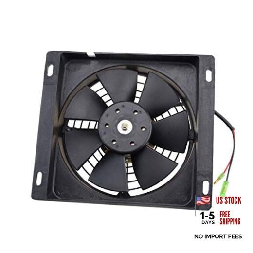 12V DC Square Radiator Cooling Fan Replacement for 250cc Warter Cooled Engine