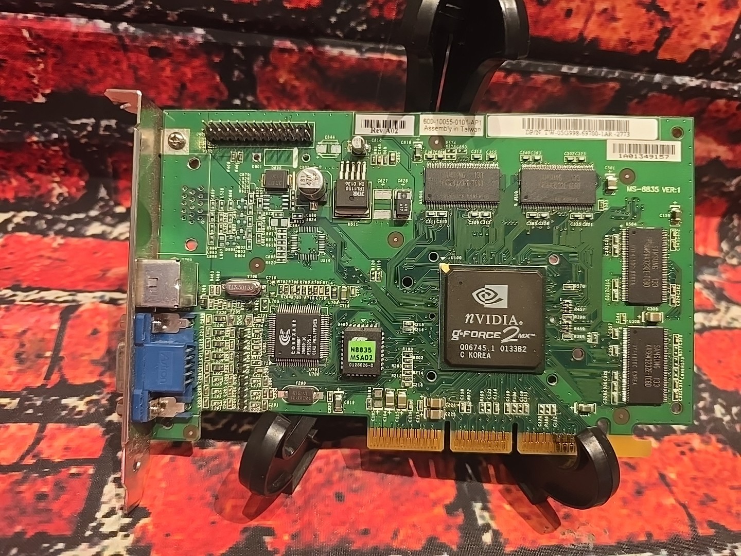 ORIGINAL nVidia gForce 2 MX Graphics Card Model P55 AGP Card N11071 - TESTED
