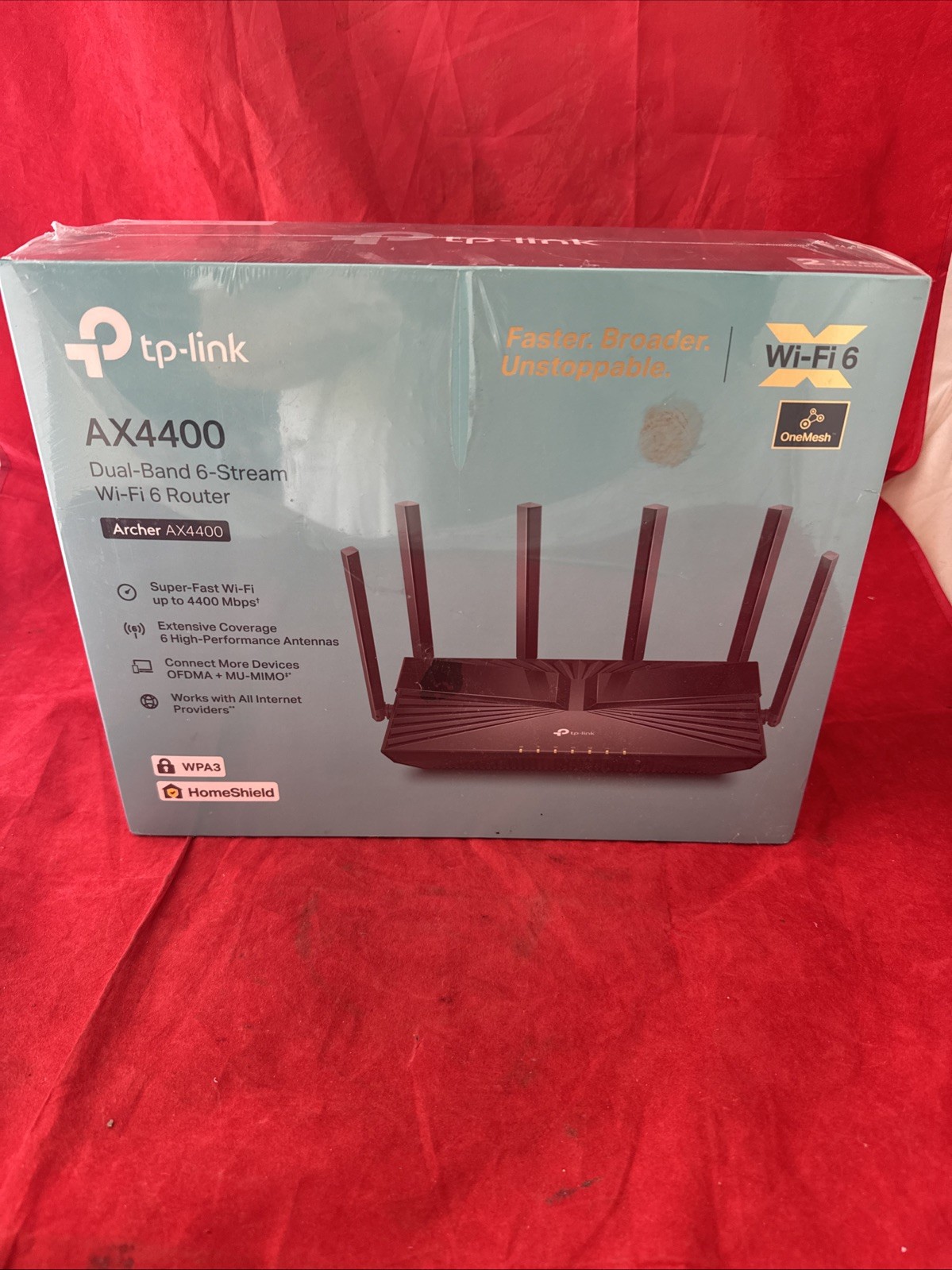Tp-Link Dual-Band 6-Stream WiFi 6 Router Archer One Mesh Wpa3 All Providers New