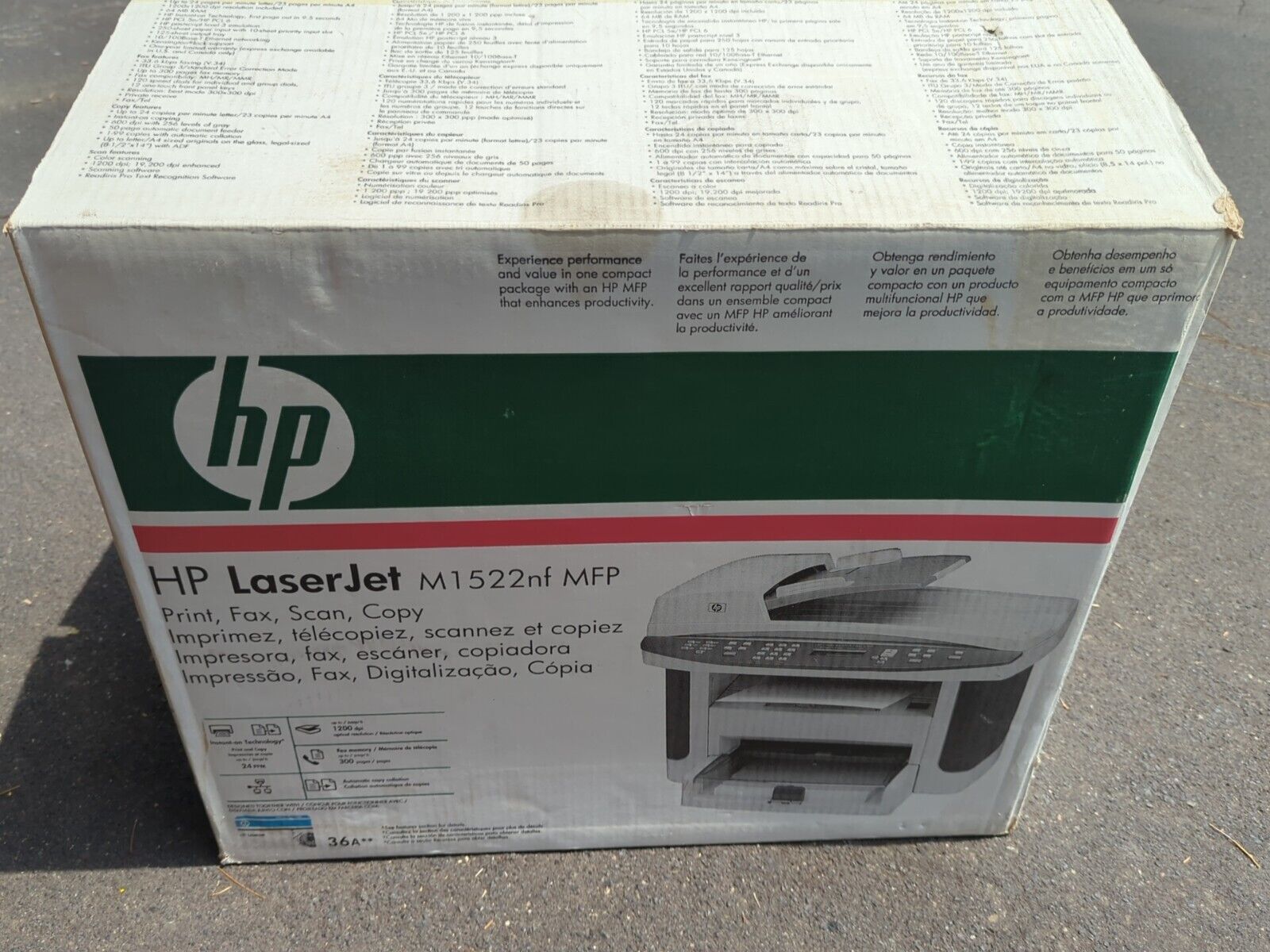 HP LaserJet M1522nf MFP Multifunction Laser Printer New Open Box Never Used