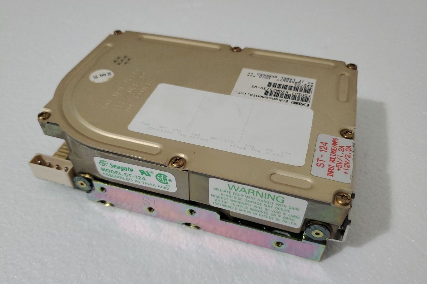 Vintage Seagate ST-124 Hard Disk HDD 21MB, 3.5 Inch - UNTESTED *READ*