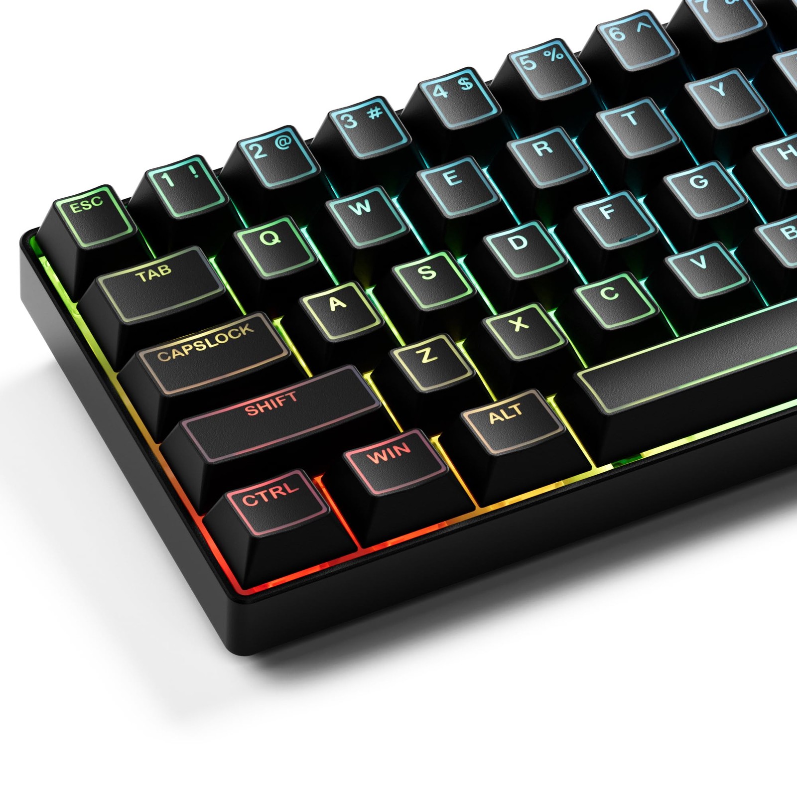 Shine Through Keycaps Black Cherry Profile Doubleshot PBT 142 Keys MX Mechanical