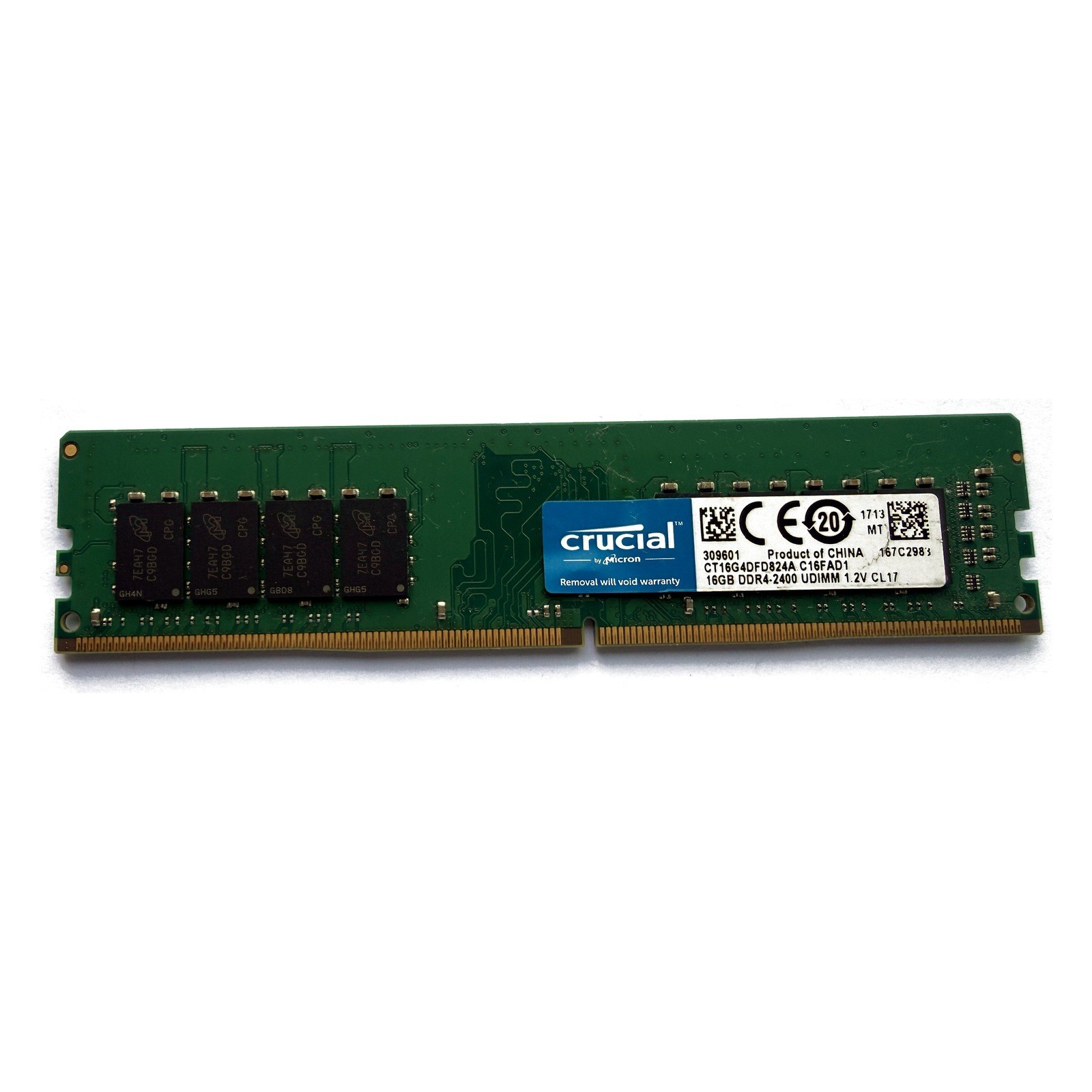 Crucial 16GB DDR4-2400 PC4-19200 Desktop RAM UDIMM CT16G4DFD824A 2Rx8 - Tested