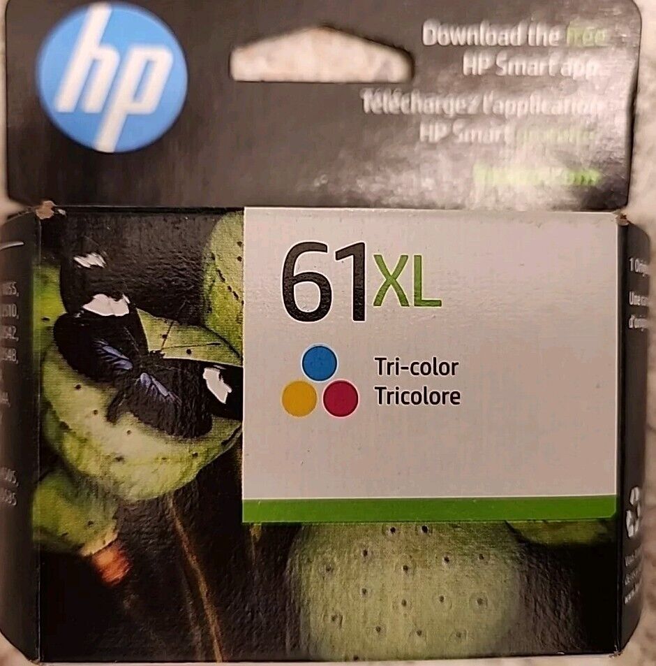 HP 61XL TRI-COLOR GENUINE INK CARTRIDGE - (CH564WN) EXP. 2025. BRAND NEW