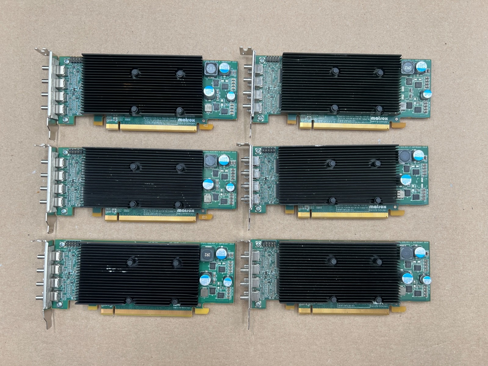 LOT OF 6 Matrox M9148 (M9148-E1024LAF) 1GB PCI-E LP Graphic adapters