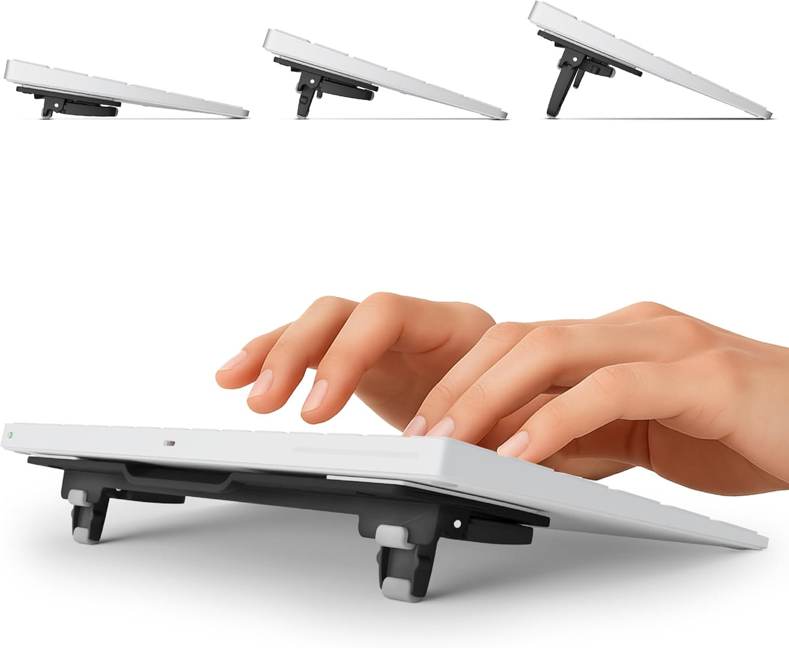 Keyboard Stand with Adjustable Tilt for Flat-Back Keyboards Compatible with