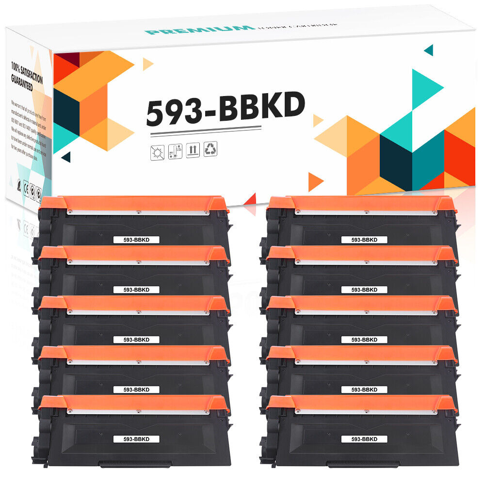 10-Pk/Pack 593-BBKD E310 Toner Compatible for Dell E310dw E514dw E515dw E515dn