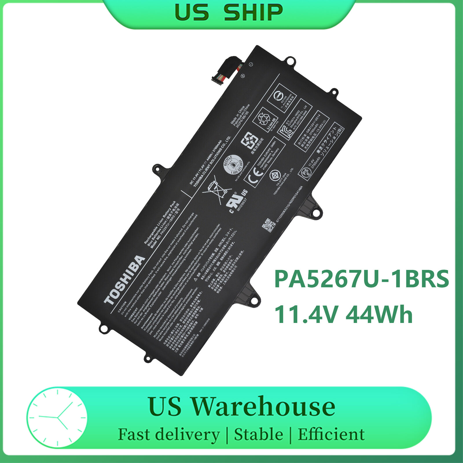 Genuine PA5267U-1BRS battery for Toshiba Portege X20W X20W-D X20W-E X20WD X20WE 