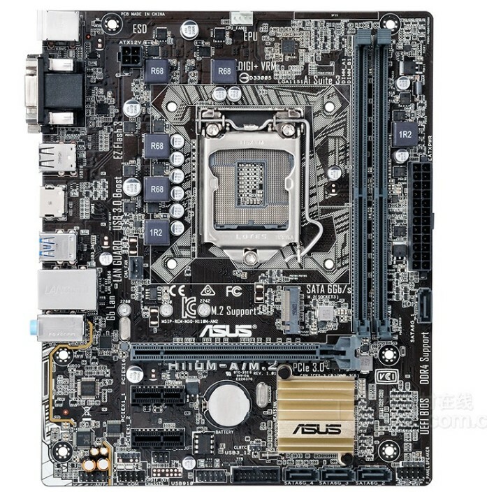 For Asus H110M-A/M.2 LGA1151 Motherboard DDR4 H110 SATA3 ATX VGA DVI HDMI Tested