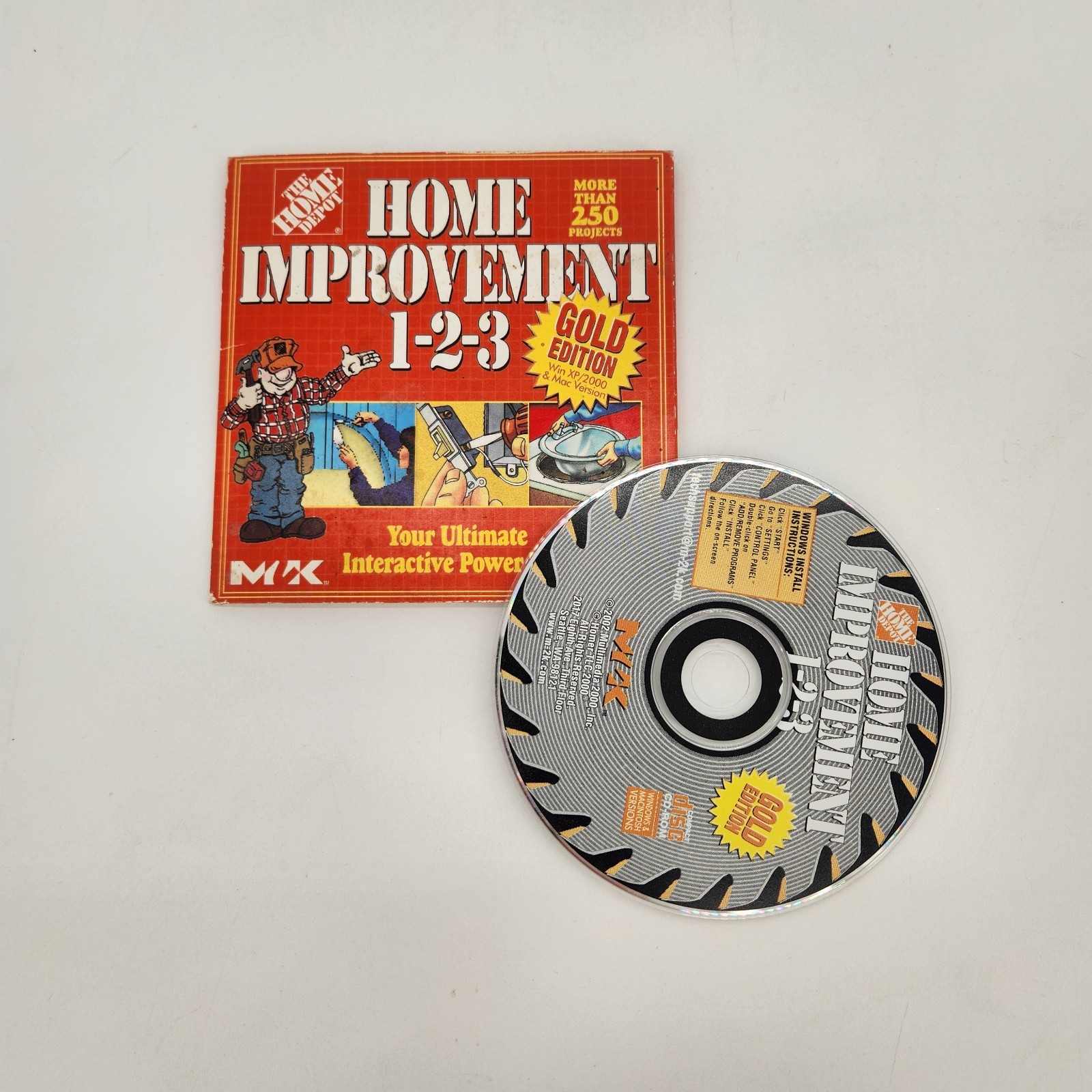 Home Depot Home Improvement 1-2-3 Gold Edition CD ROM Disc