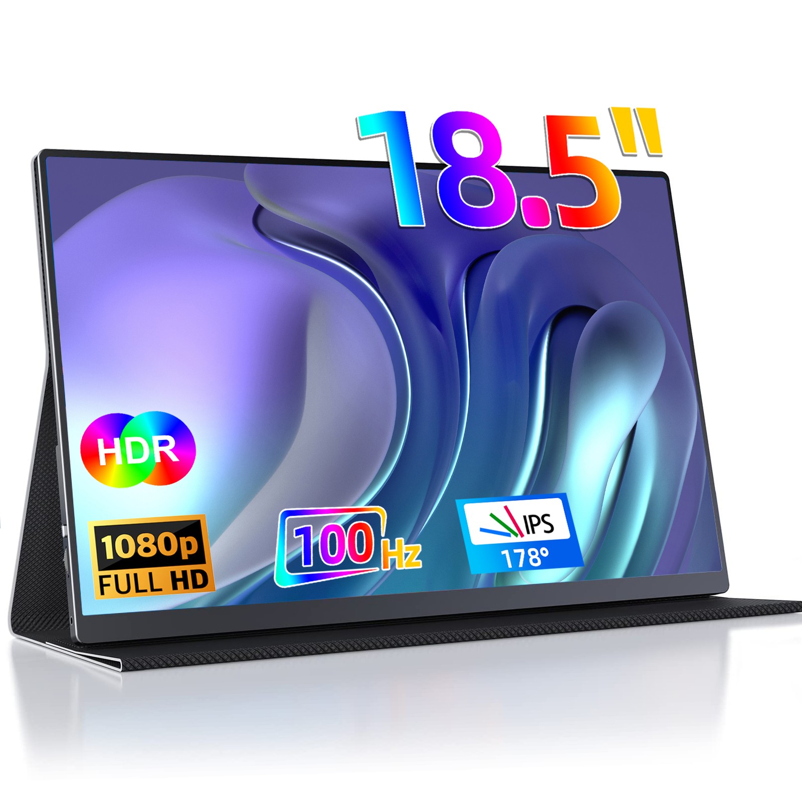 UPERFECT Portable Monitor 18.5" 1920x1080 100Hz PC Screen USB C HDMI Monitor