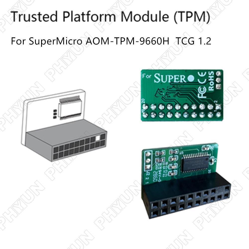 1x 20Pin TPM 1.2 Module Trusted Platform For SuperMicro AOM-TPM-9660H TCG 1.2