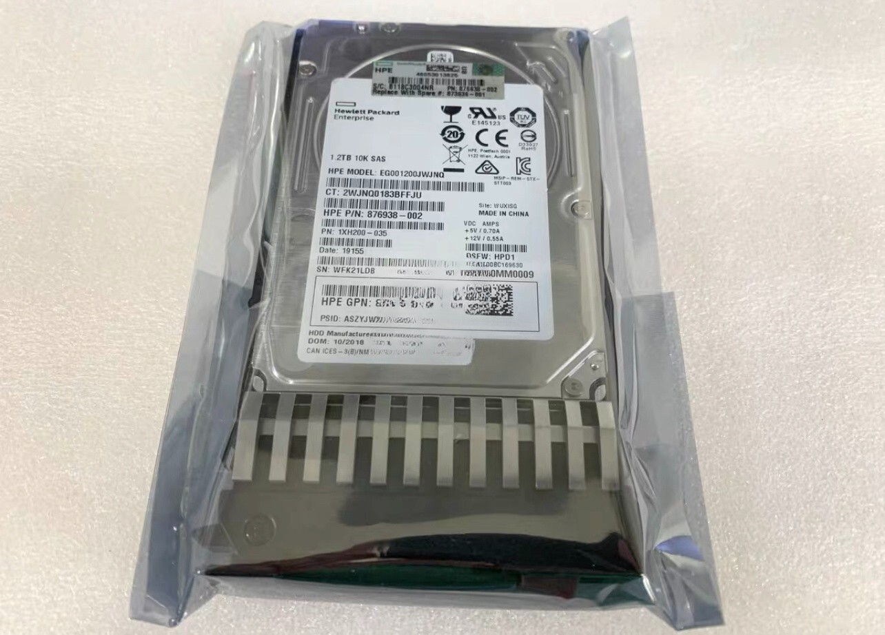 FOR HPE 873036-001 B9F36B Storage 1.2TB 10K SAS 12G 2.5" Hard Drive HDD