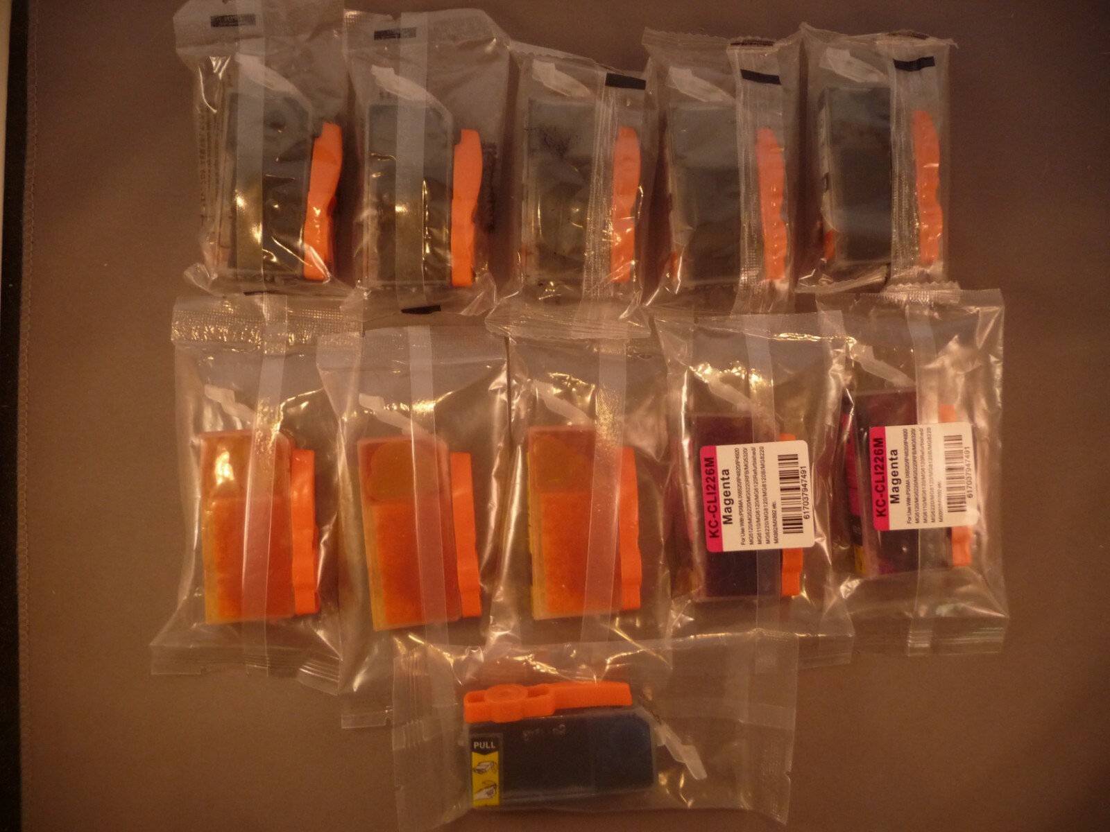 11 ea- CLI-226 INK CARTRIDGES - 4 COLORS -  COMPATIBLE W/ SELECT CANON PRINTERS