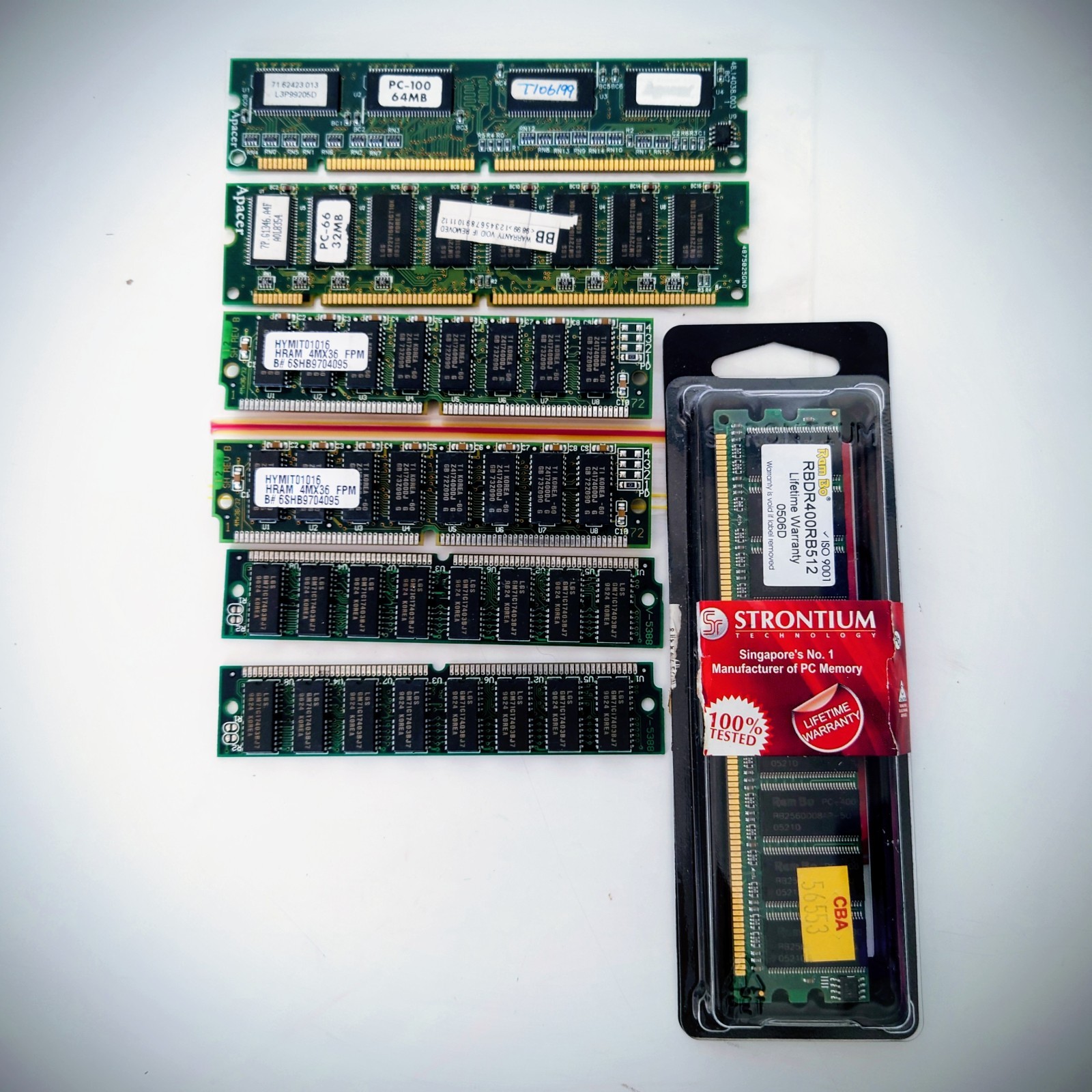Vintage RAM Lot – 72-Pin SIMM, SDRAM PC66/100, DDR400 1 GB – Tested Working