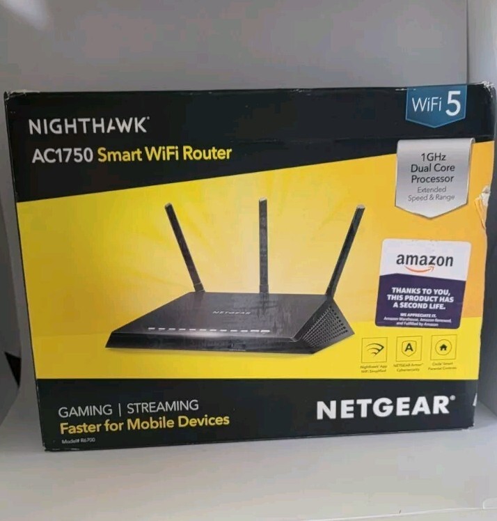 NETGEAR Nighthawk AC1750 Smart WiFi Router (Model #R6700)