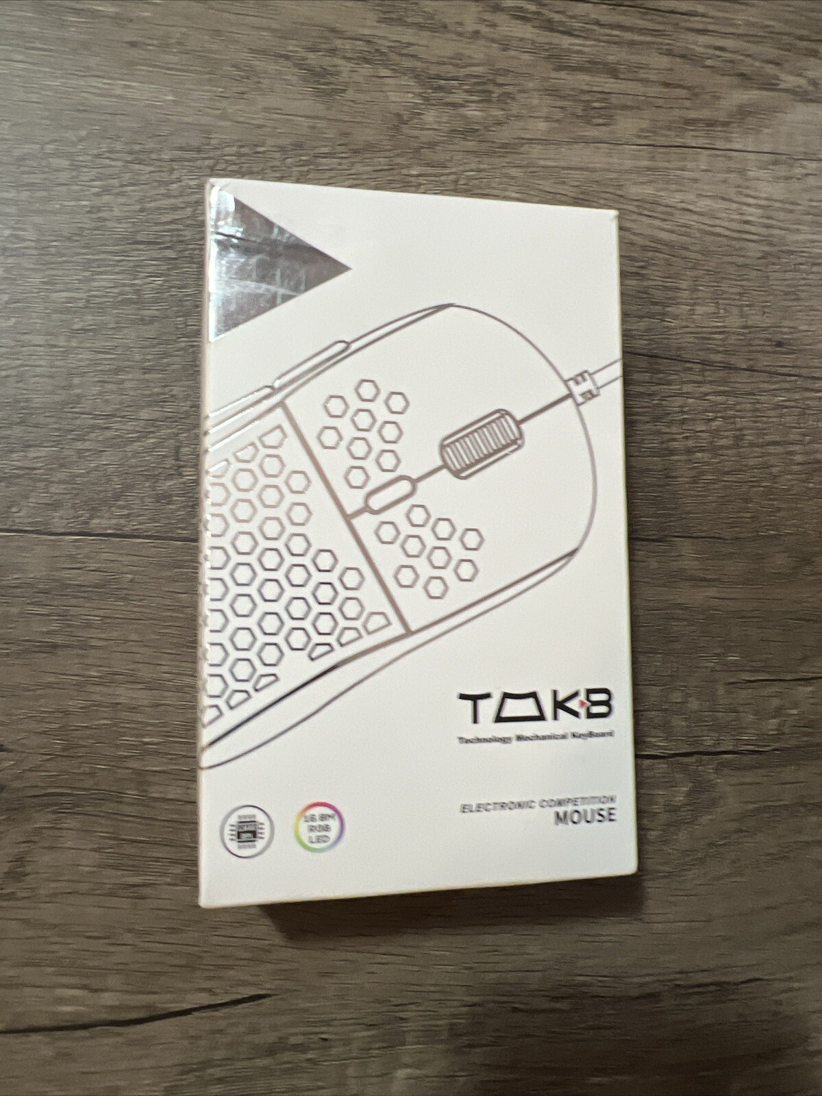TMKB Falcon M1SE Ultralight Honeycomb White Gaming Mouse 16.8M RGB 12800 DPI