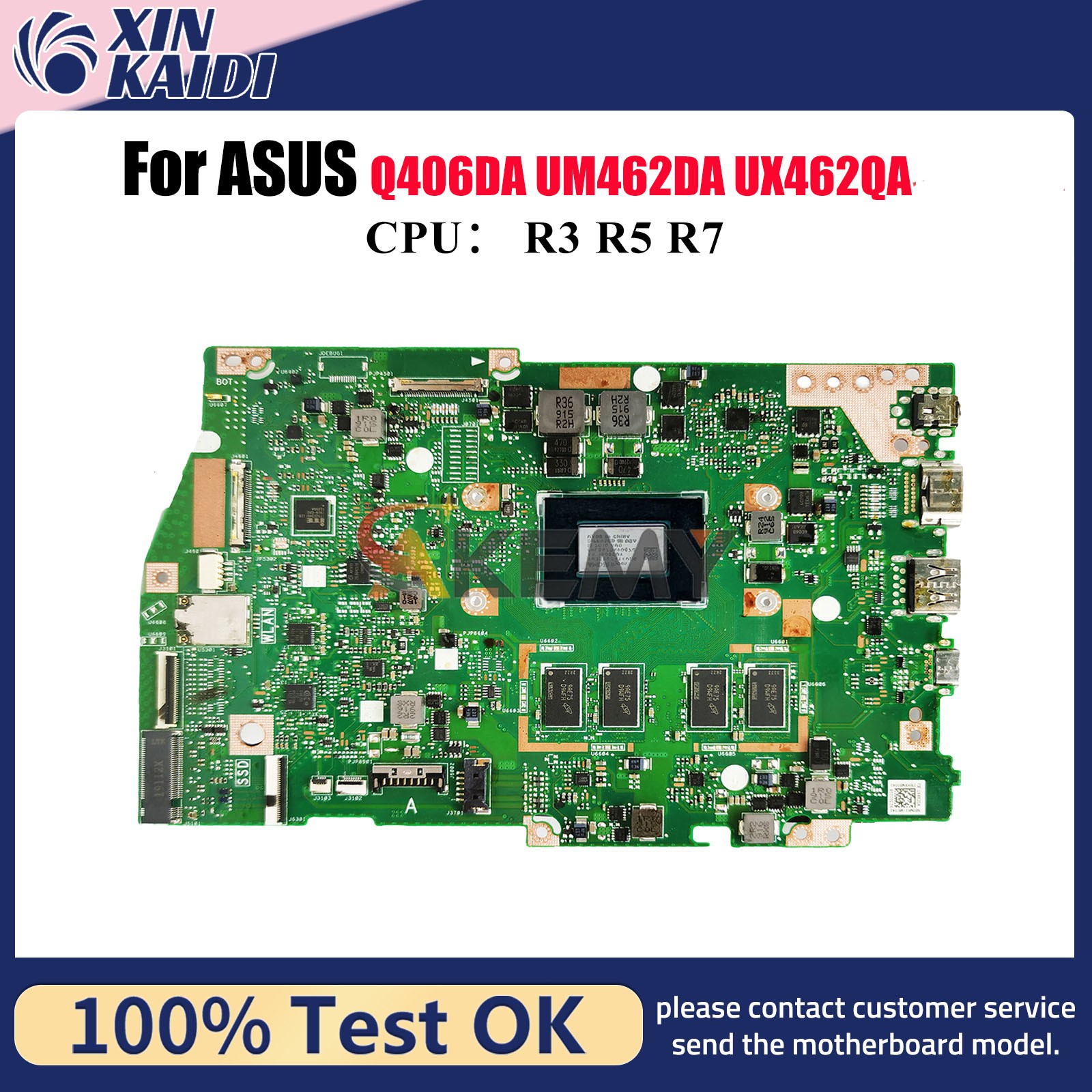 UX462DA Laptop Motherboard For ASUS UM462DA UX462QA Q406DA Mainboard W/CPU