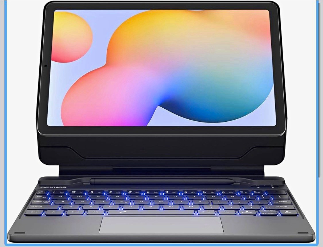 Dexnor Magnetic Backlit Keyboard Folio w/ Trackpad Pencil Holder Tab S6 Lite