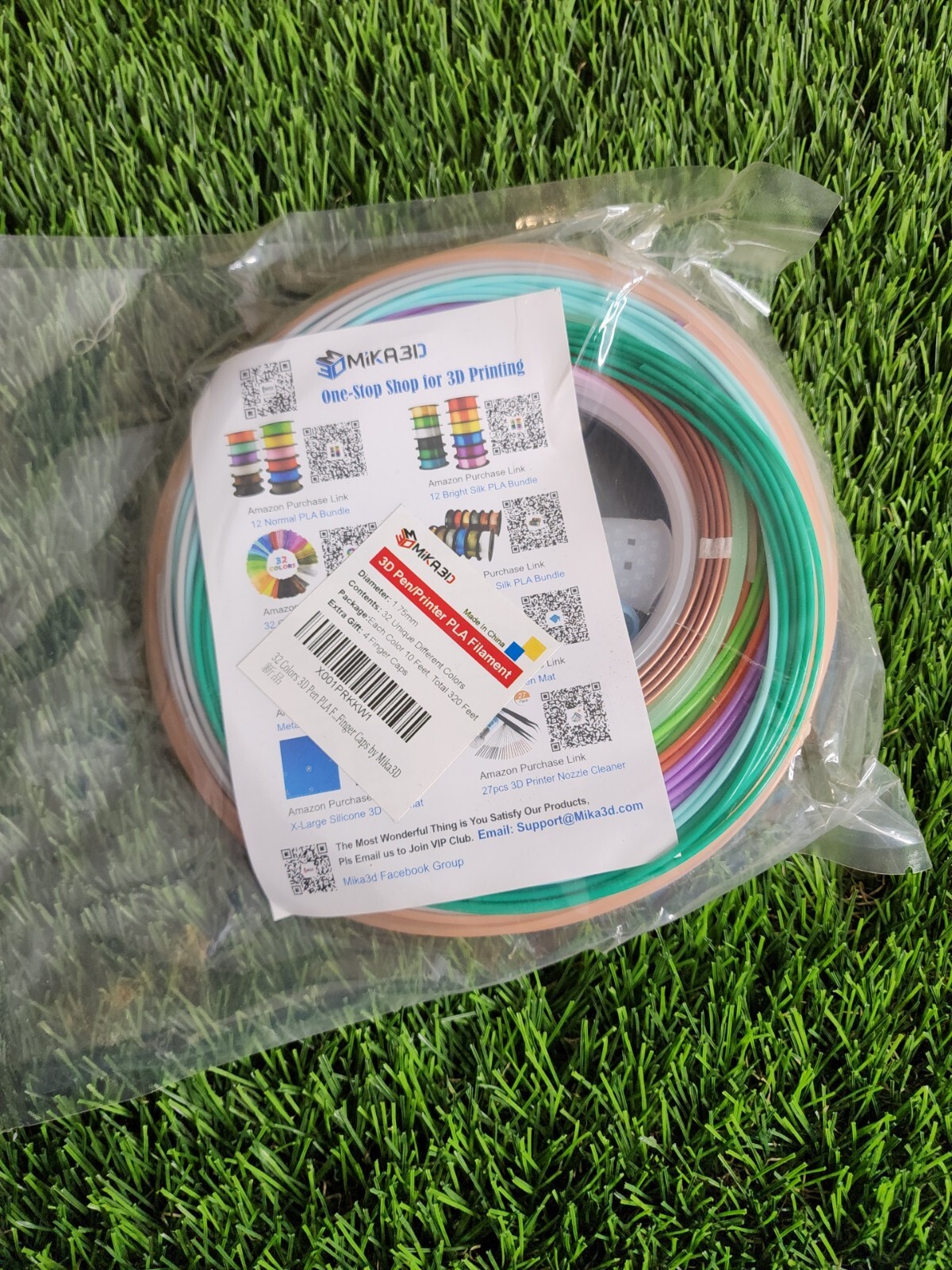 MIKA3D Pen/Printer PLA Filament - 32 Colors 320 Feet Total