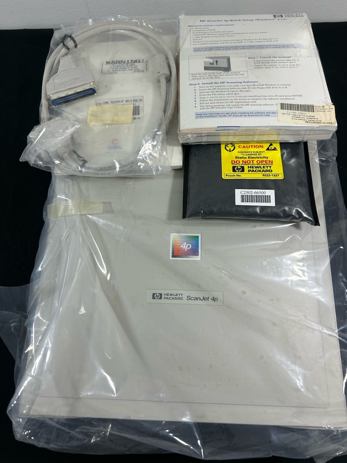 Vintage HP ScanJet 4P Flatbed Scanner C1130a New Open Box