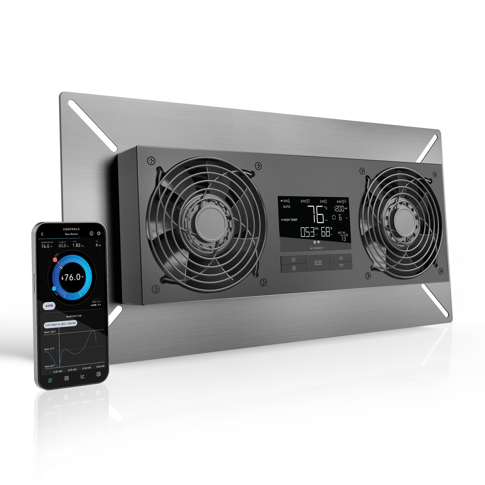AC Infinity T8, Crawlspace Basement Ventilator Fan, with Temperature
