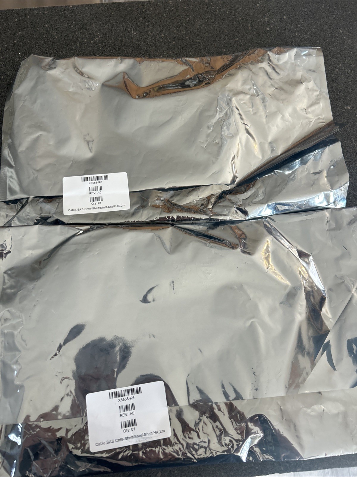 NETAPP X6558-R6 Cable SAS Cntlr-Shelf/Shelf/HA, 2m | Brand New Lot of 2