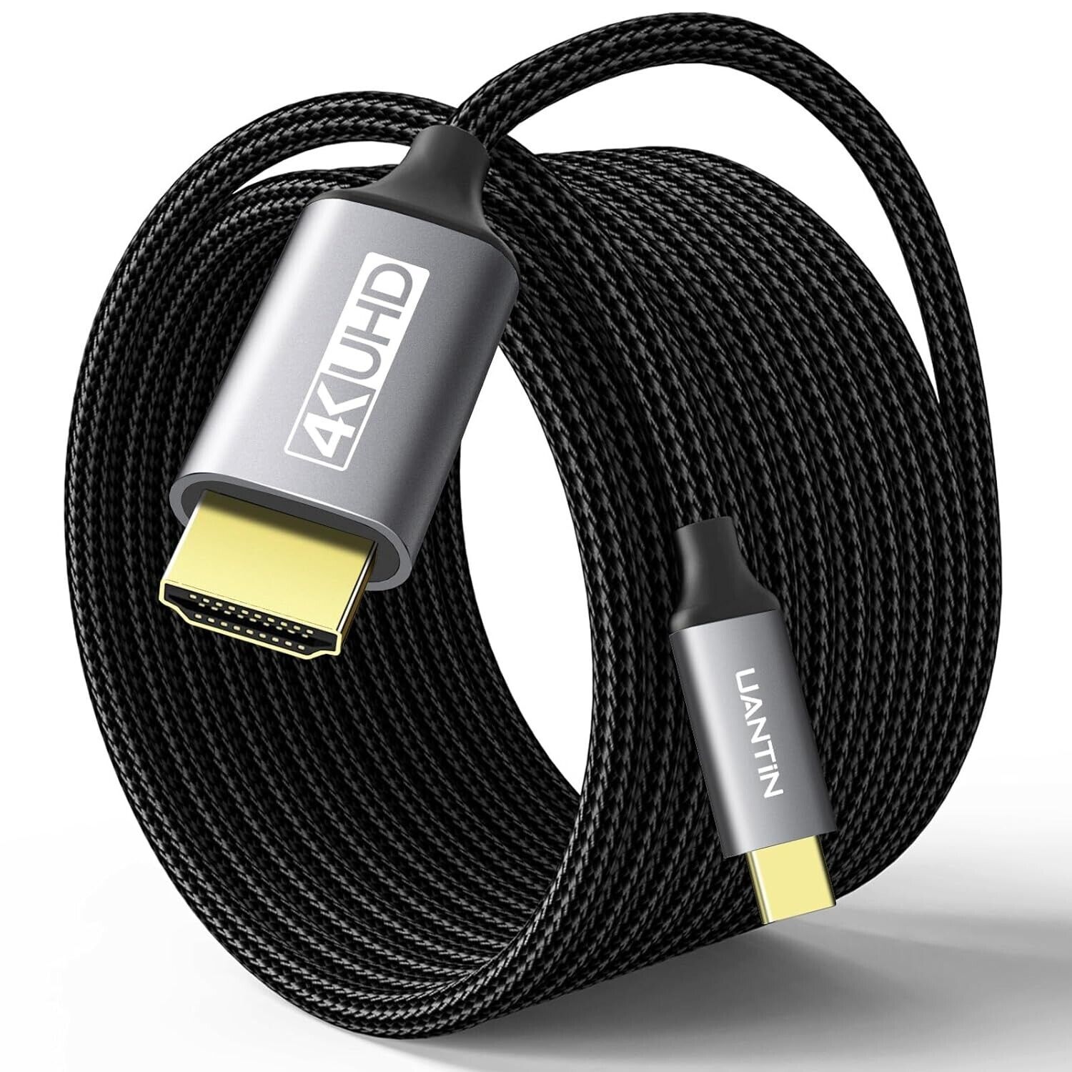 UANTIN USB C to HDMI Cable 10Ft | 4K High-Speed USB 3.1 Type-C to HDMI 2.0 Co...