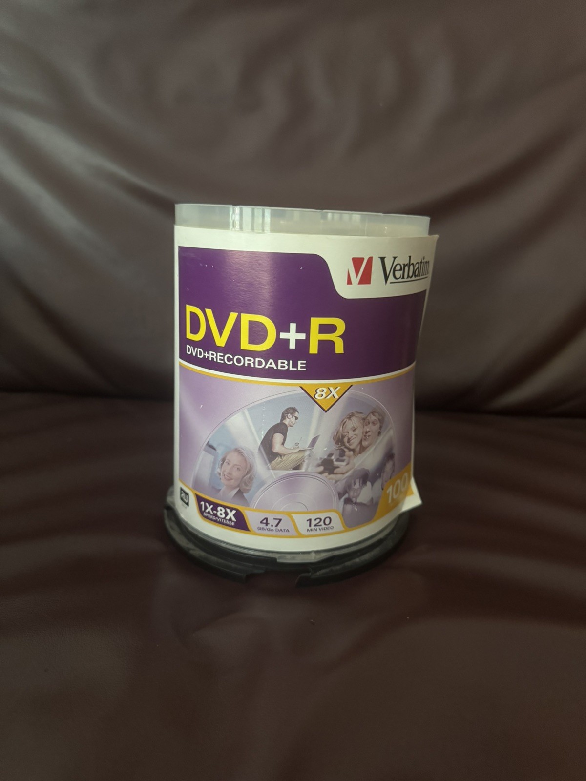 Verbatim DVD+R DVD Recordable 8x 4.7GB 120 Min 100 Pack New 