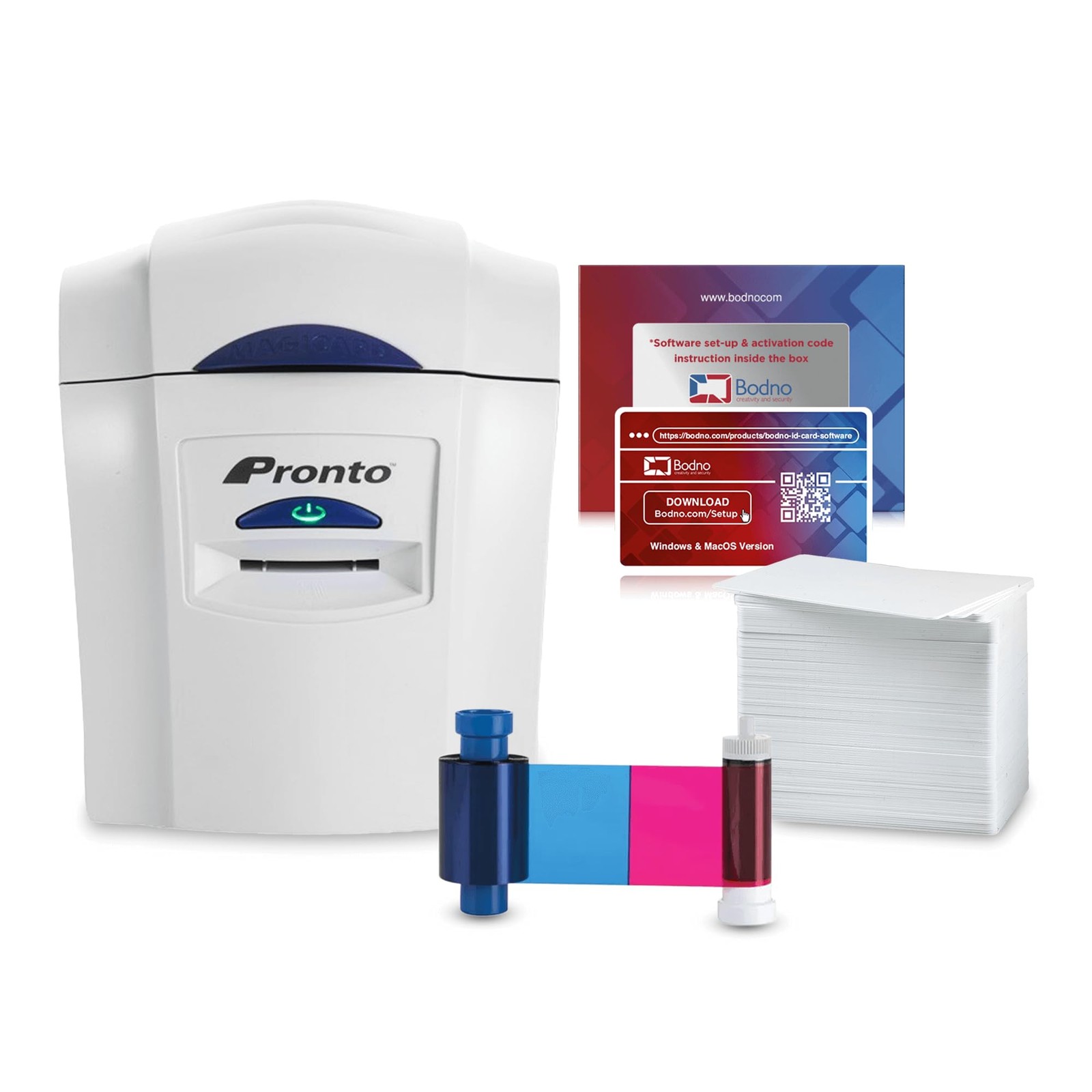 Bodno Magicard Pronto ID Card Printer & Complete Supplies