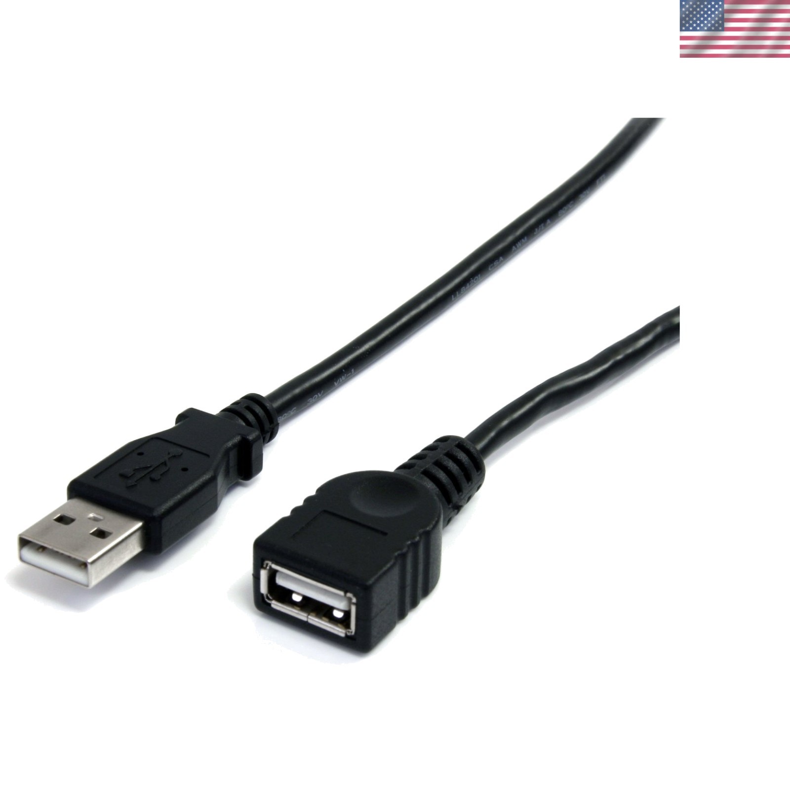 StarTech 3ft USB 2.0 Extension Cable, USB-A M/F, Black