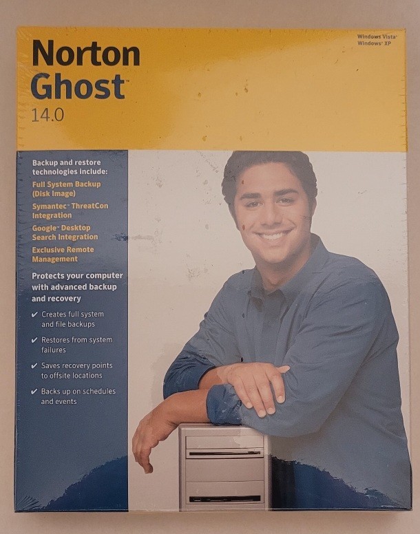 Norton Ghost 14.0 CD ROM Disc NEW SEALED for Windows XP/Vista