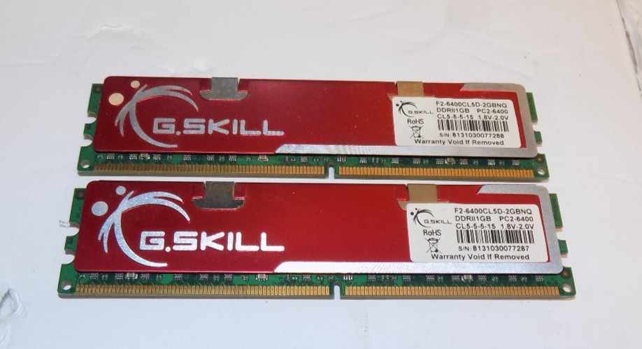 G.SKILL Performance DDR2-800 CL5-5-5 1.80V~2.0V 2GB (2x1GB) F2-6400CL5D-2GBNQ